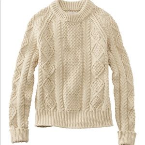 LL Bean cotton fisherman’s sweater